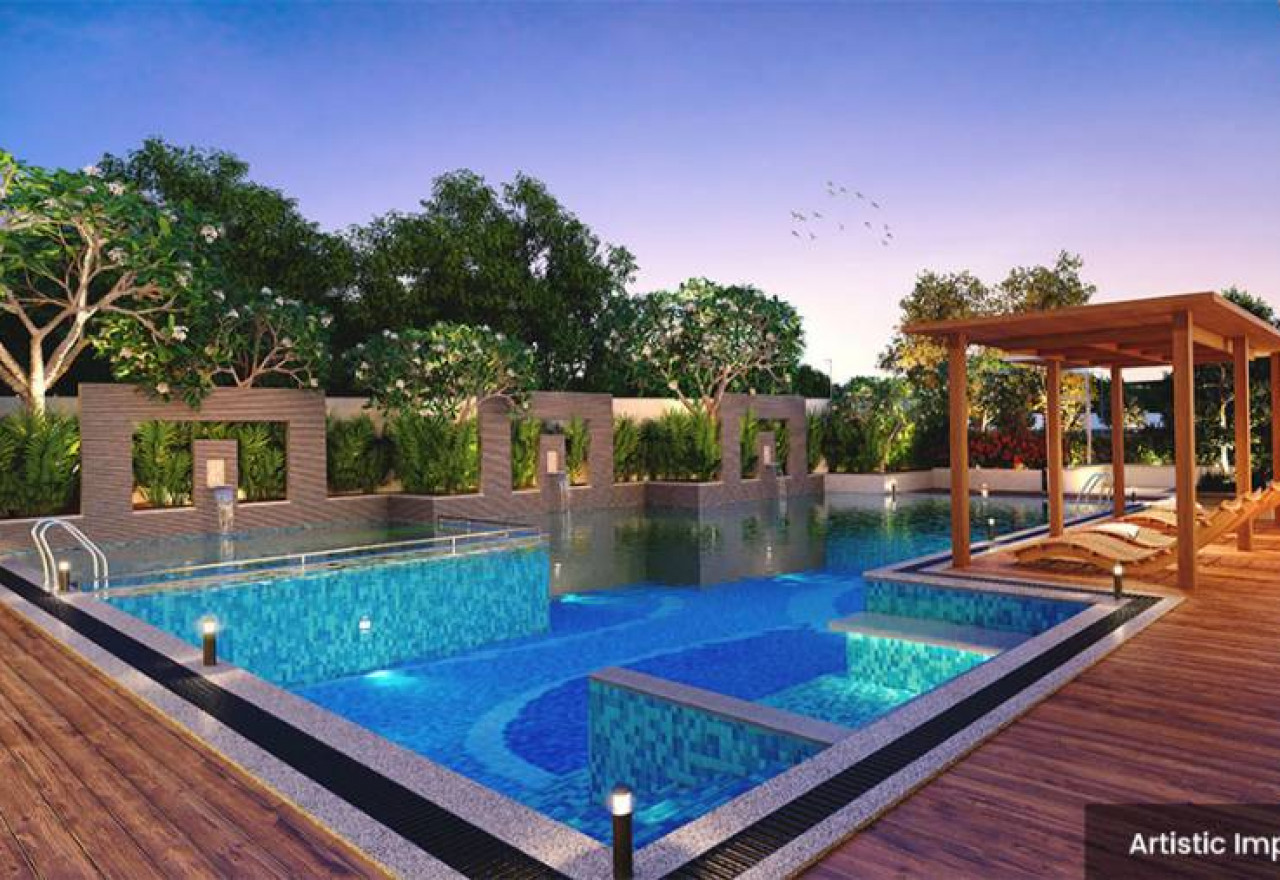 Pool View-Adarsh-Euphoria-Plots Sarjapur Road Bangalore