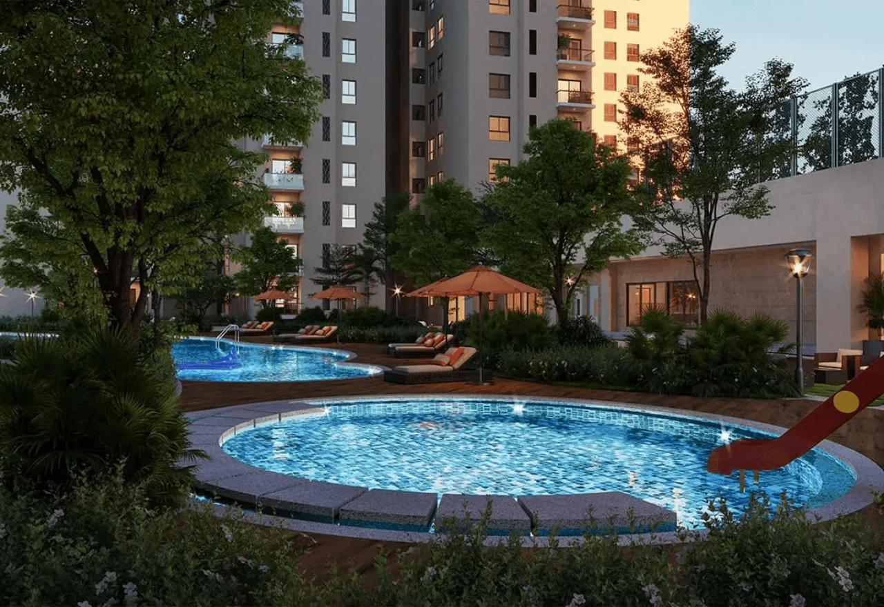 _Pool view Century-Codename-Built-Rare Indiranagar, Old Airport Road Bangalore