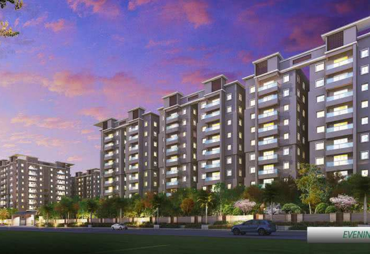 Evening View-Elevation-GreenMark-Mayfair-Apartments Tellapur Hyderabad