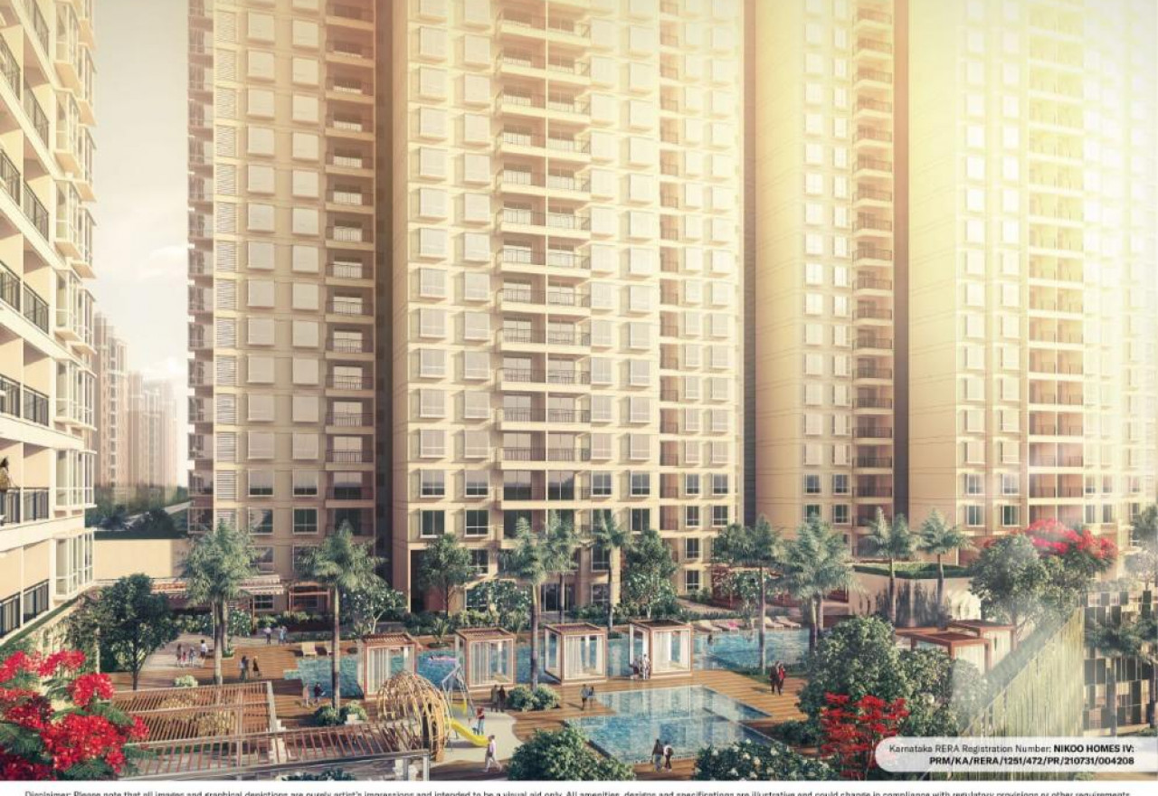 Front View-Nikoo-Homes-5-Bhartiya-City Thanisandra main road Bangalore