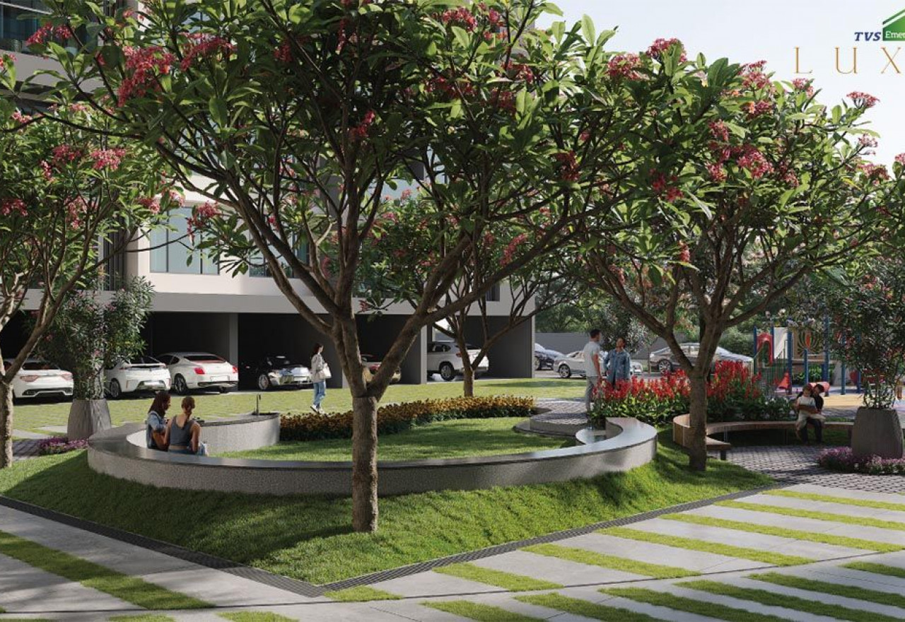 Garden area TVS-Emerald-Luxor Anna Nagar Chennai