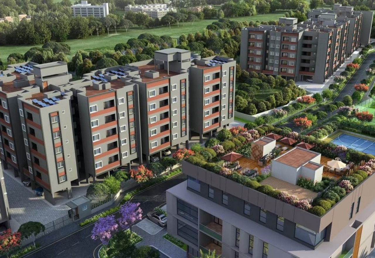 Aerial View Udyana At TVS Emerald Aaranya Medavakkam, Chennai South